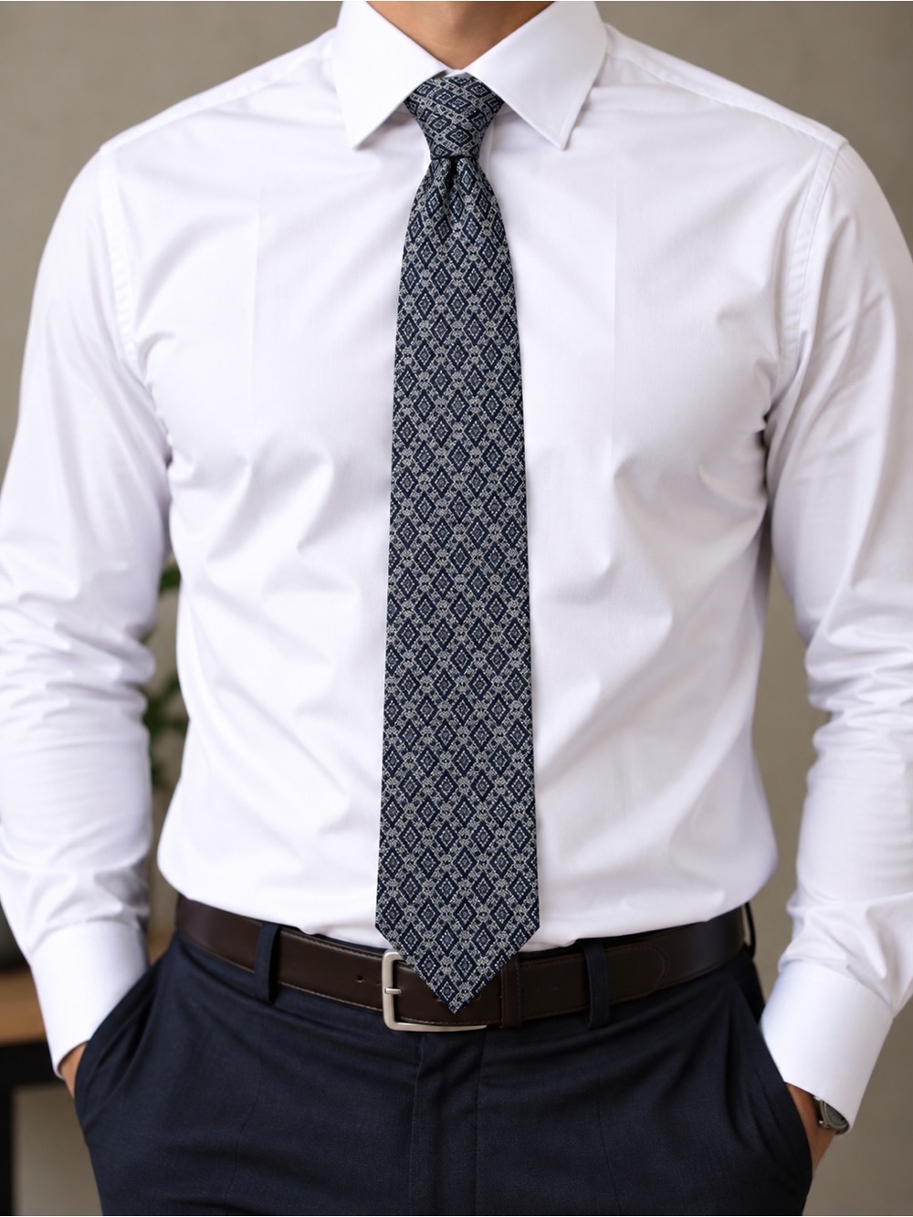 DKNY 100% Silk Tie, Handmade in USA